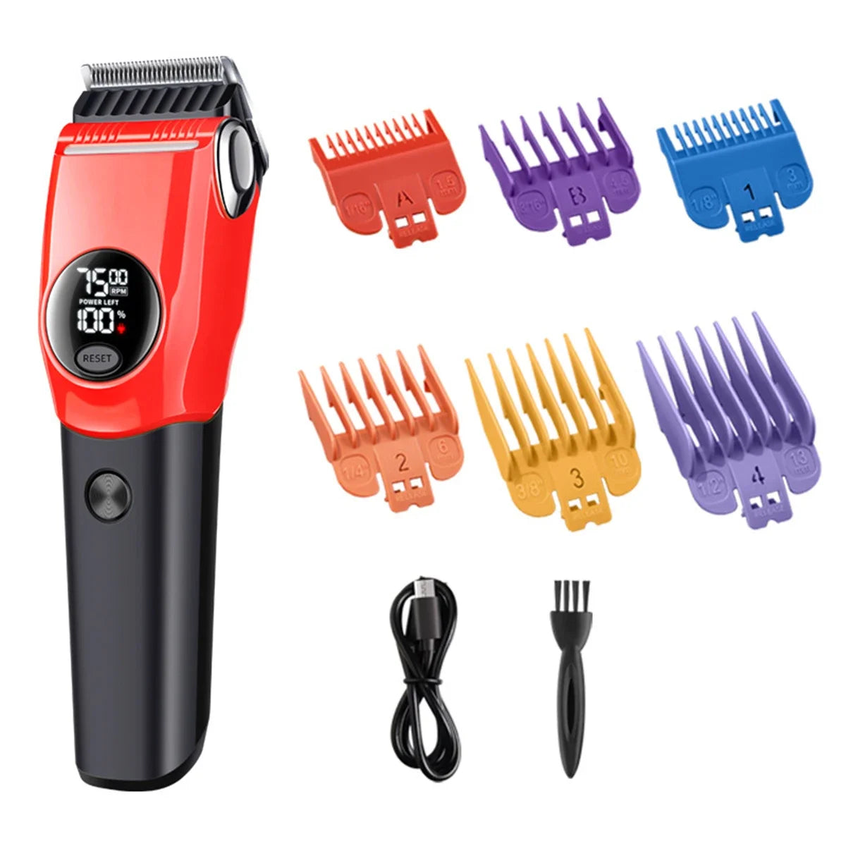 Pet Clipper Professional Dog Hair Trimmer Cat Grooming Shaver 7500/min LED suitable for large, medium, and small pets Trimmers