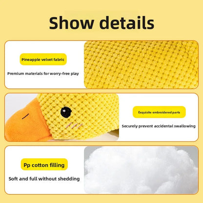 Things For Dogs Dogs Accessories Dog Supplies Plush Calming Duck Squeaky Toy Durable Puppy Sleep Companion Luxury Pet Gift