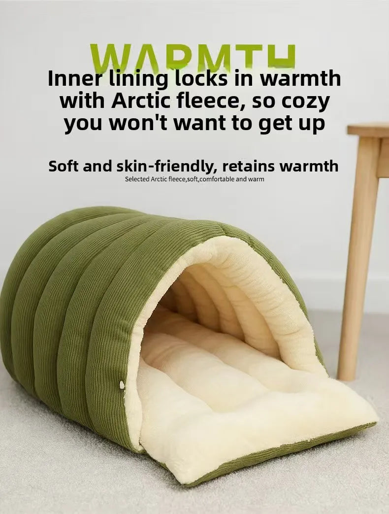 Cat bed mat winter autumn caterpillar cozy sleep house warm Nest safe breathable large space bed warm cat products cushions