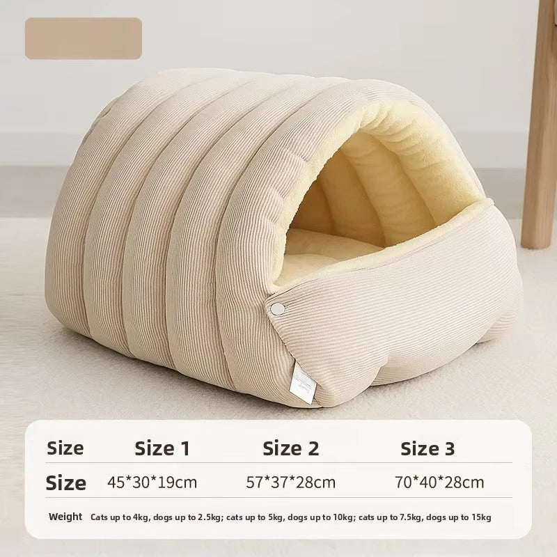 Cat bed mat winter autumn caterpillar cozy sleep house warm Nest safe breathable large space bed warm cat products cushions