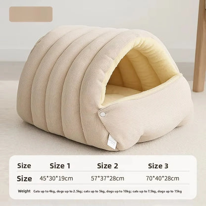 Cat bed mat winter autumn caterpillar cozy sleep house warm Nest safe breathable large space bed warm cat products cushions