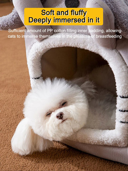 Foldable Dog House Kennel Bed Mat For Small Medium Dogs Cats Winter Warm Cat Bed Nest Pet Products Basket Pets Puppy Cave Sofa