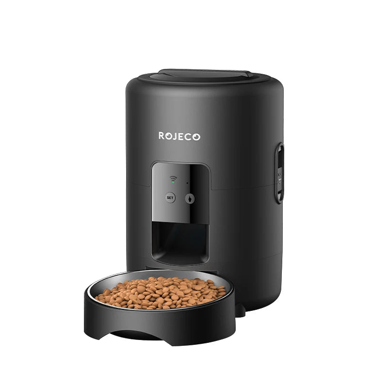 ROJECO Automatic Pet Feeder 2L Smart Cat Food Kibble Dispenser Wi-Fi App Remote Control Auto Dog Feeder For Cat Pet Accessories