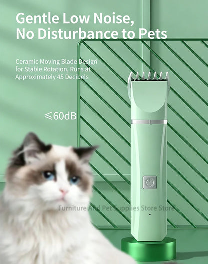 Professional 4-in-1 Electric Pet Grooming Tool Set Dog Hair Clippers USB Rechargeable Pets Haircut Trimmer Shaver Cats Supplies