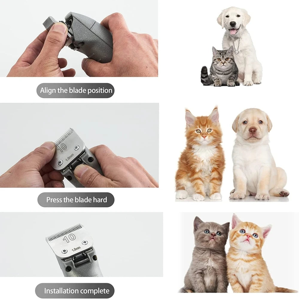 Dog Grooming Clipper Replacement Blades Compatible with Andis Pet Clipper/Oster-A5/Wahl KM-10 Series Dog Clipper