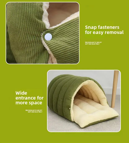 Cat bed mat winter autumn caterpillar cozy sleep house warm Nest safe breathable large space bed warm cat products cushions
