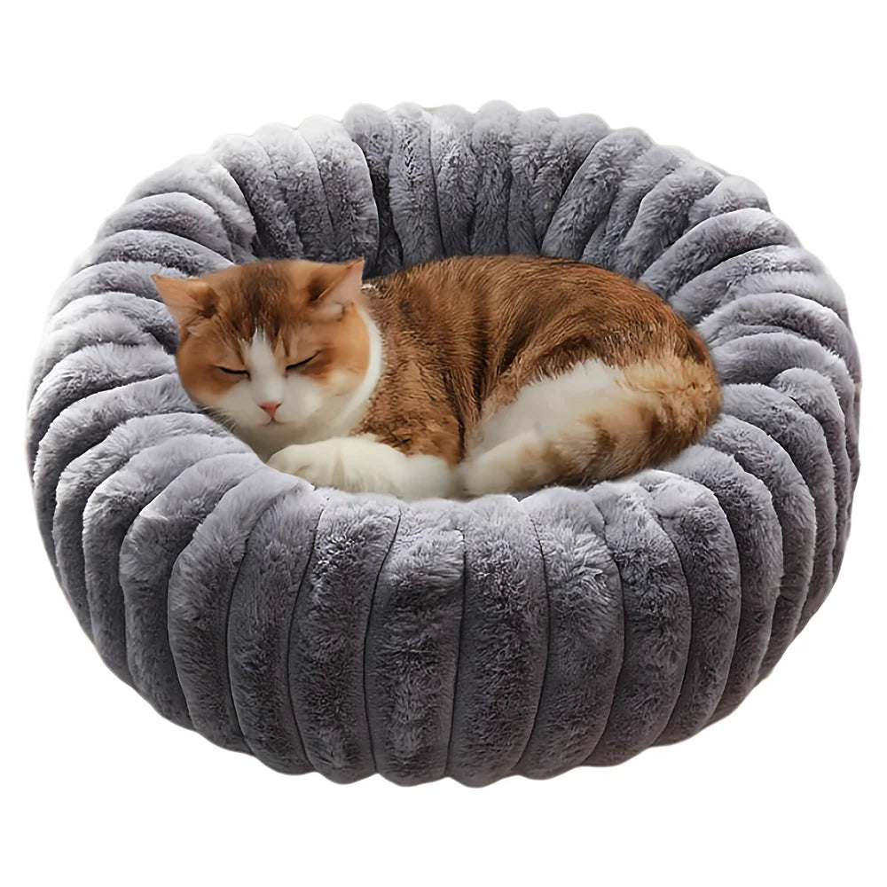 Plush Round Pet Mat Thickened Winter Warm Cat Bed Universal Bite-Resistant and Non-Slip