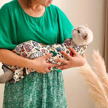 Cat Grooming Wrap Self-Adherent Cat Swaddle Burrito Wrap Anti-Bite Anti-Scratch Anti-Escape for Medicine Nail Clipping Pet Tool
