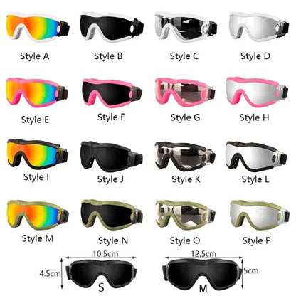 Dog Accessories Adjustable Strap Dog Goggles Windproof UV Resistant Dog Sunglasses Anti-Fog Waterproof Pet Glasses Sports