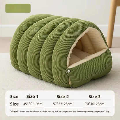 Cat bed mat winter autumn caterpillar cozy sleep house warm Nest safe breathable large space bed warm cat products cushions