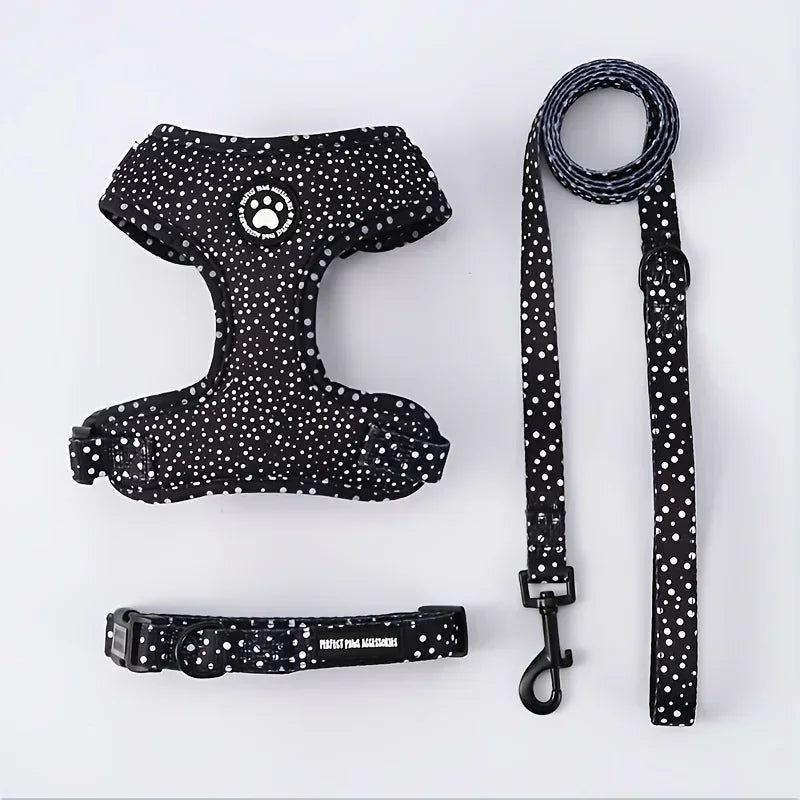 Dog Harness and Leash Set-Includes dog collar and leash,dog accessories for small dogs Chihuahua Teddy Bear French Bulldog