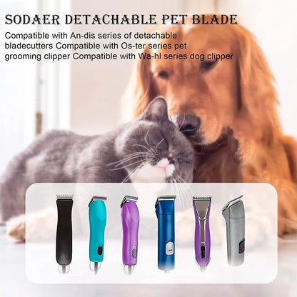 Dog Grooming Clipper Replacement Blades Compatible with Andis Pet Clipper/Oster-A5/Wahl KM-10 Series Dog Clipper