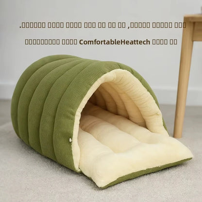 Cat bed mat winter autumn caterpillar cozy sleep house warm Nest safe breathable large space bed warm cat products cushions