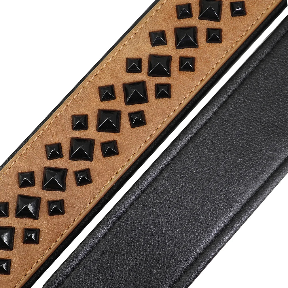 Dog Collar For Large Dogs Cool Spikes Studded Leather Pet Collars For German Shepherd Mastiff Rottweiler Bulldog Accessories
