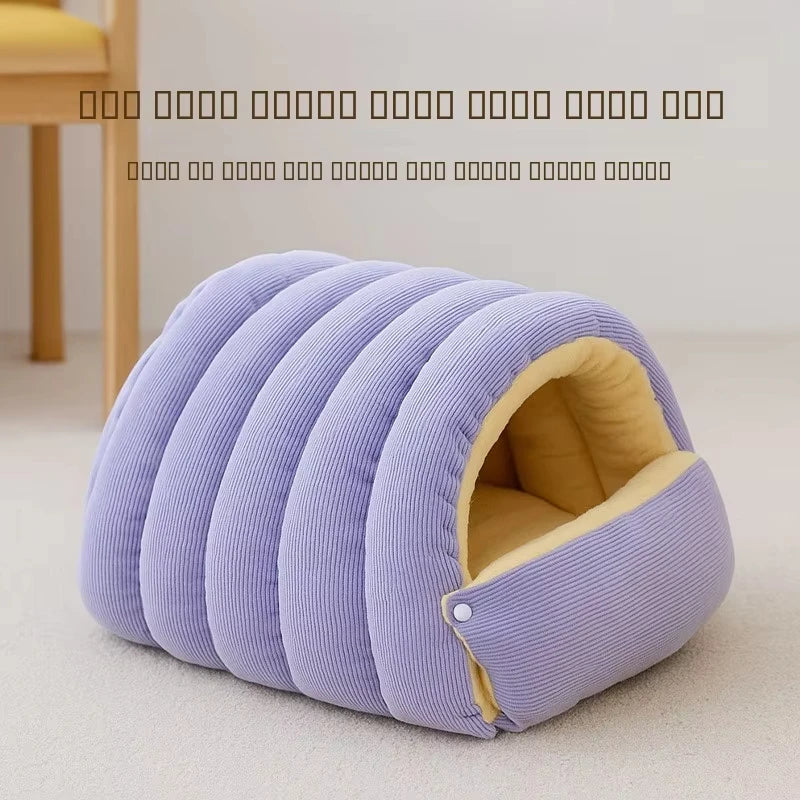 Cat bed mat winter autumn caterpillar cozy sleep house warm Nest safe breathable large space bed warm cat products cushions