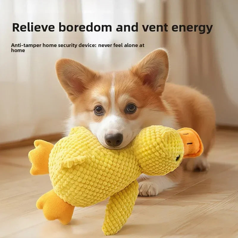 Things For Dogs Dogs Accessories Dog Supplies Plush Calming Duck Squeaky Toy Durable Puppy Sleep Companion Luxury Pet Gift