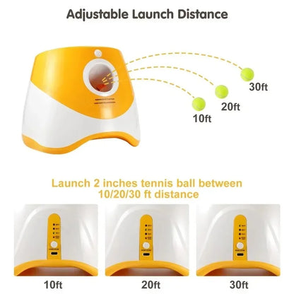 Dog Launcher Automatic Dogs Chase Toy Tennis Throwing Pinball Machine Fun Interactive Throw Rechargable Catapult USB Charging