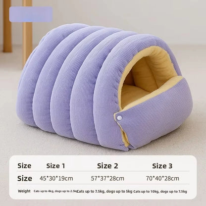 Cat bed mat winter autumn caterpillar cozy sleep house warm Nest safe breathable large space bed warm cat products cushions