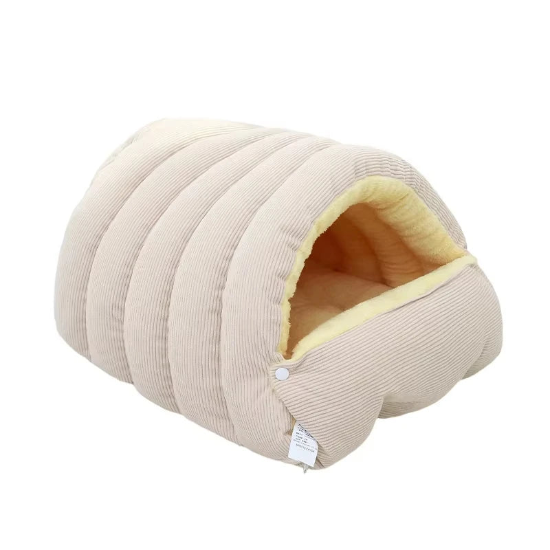 Cat bed mat winter autumn caterpillar cozy sleep house warm Nest safe breathable large space bed warm cat products cushions