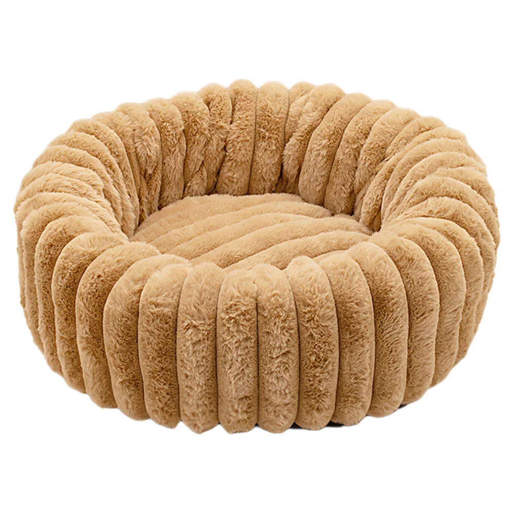 Plush Round Pet Mat Thickened Winter Warm Cat Bed Universal Bite-Resistant and Non-Slip