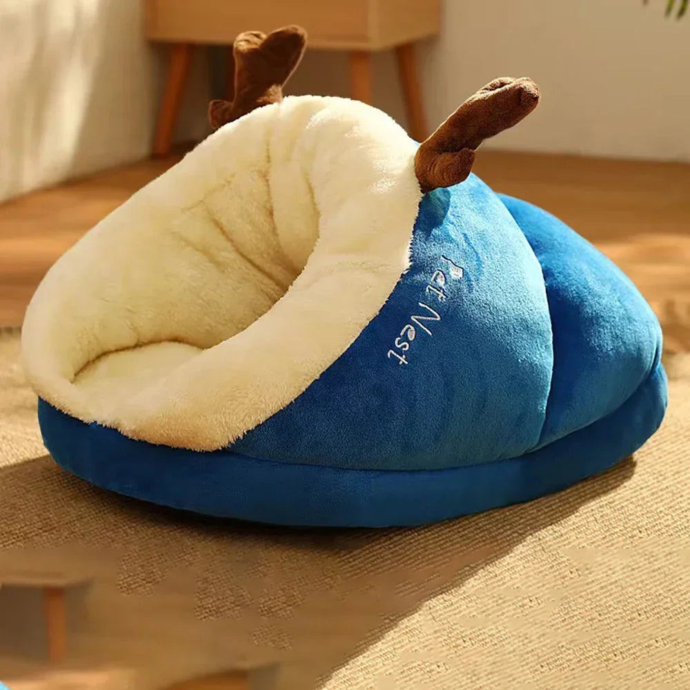 Winte Soft Bed Sofa Warm Plush Pet Kennel for Small Medium Dogs Cats Teddy Sleeping Nest Cozy Puppy Cave House Dog Accessories