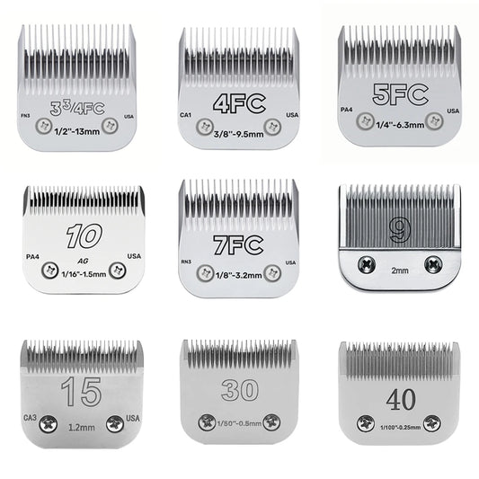 Dog Grooming Clipper Replacement Blades Compatible with Andis Pet Clipper/Oster-A5/Wahl KM-10 Series Dog Clipper