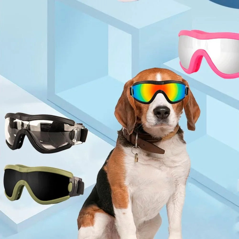 Dog Accessories Adjustable Strap Dog Goggles Windproof UV Resistant Dog Sunglasses Anti-Fog Waterproof Pet Glasses Sports