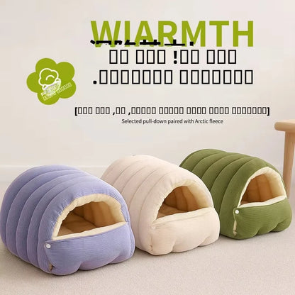 Cat bed mat winter autumn caterpillar cozy sleep house warm Nest safe breathable large space bed warm cat products cushions