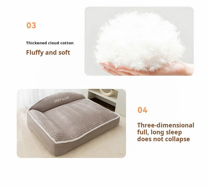 Winter Warm Pet Bed Velvet Handmade Plush Dog Sofa Orthopedic Non-slip Bottom Washable Memory Foam Dog Bed for Large Dogs