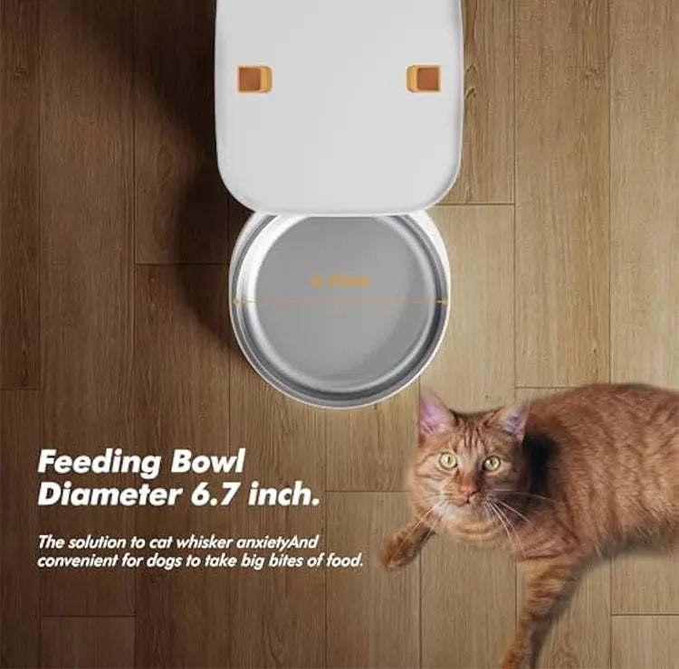 Automatic Cat Feeder With 1080p Camera Video Cat Food Dispenser Pet Smart Voice Recorder Remote Control Auto Feeder For Cat Dog