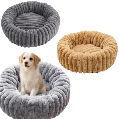 Plush Round Pet Mat Thickened Winter Warm Cat Bed Universal Bite-Resistant and Non-Slip