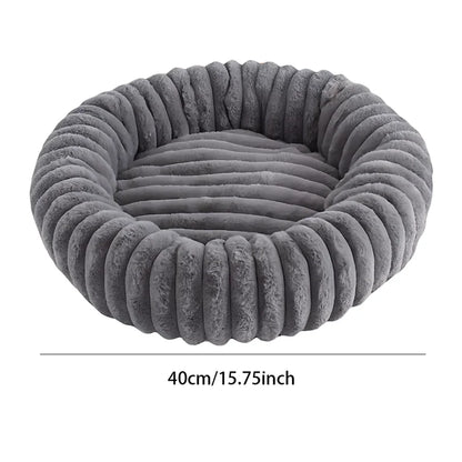 Plush Round Pet Mat Thickened Winter Warm Cat Bed Universal Bite-Resistant and Non-Slip