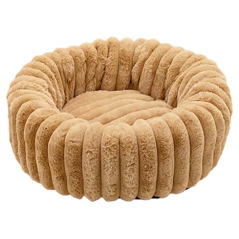Plush Round Pet Mat Thickened Winter Warm Cat Bed Universal Bite-Resistant and Non-Slip